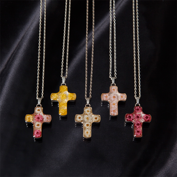 viburnum cross necklace