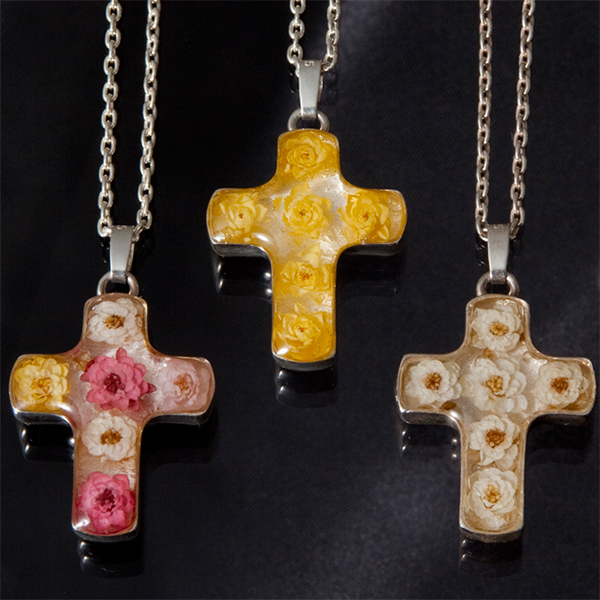 viburnum cross necklace