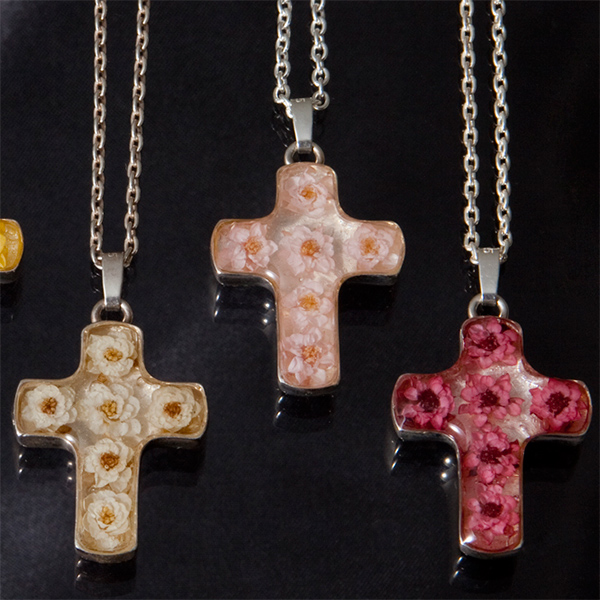 viburnum cross necklace