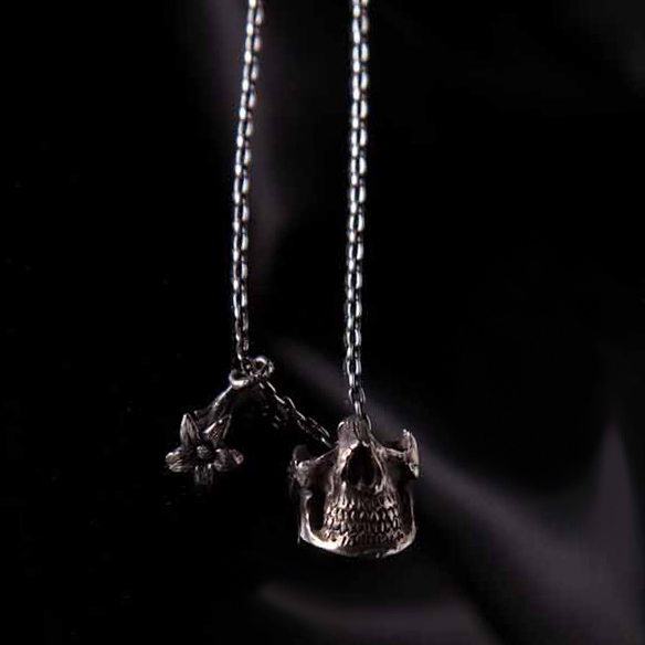 Everlasting Flower Skull Necklace