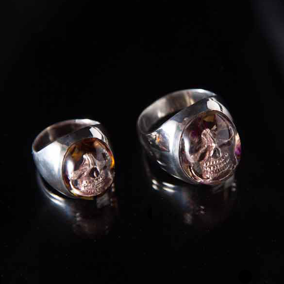 Flower Skull Ring